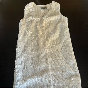 Sunday in Brooklyn Ivory Sequin Sleeveless Vest
